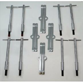 Valve Cover T-Bar Set of W/Chrome Valve Spreaders Set of 8 Silver