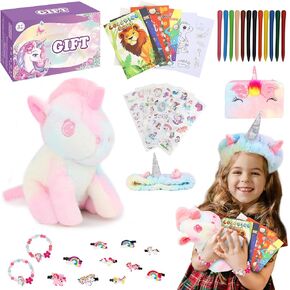 Gift Toys for Girls Age 6-8, Gift Stuffed Animals Kids Toy 7 8 9 10 11 12 with Gift Plush, Gift Box Set for Girls, Soft Plush Gift for Girls Age 4-6 Ideas Gift Birthday