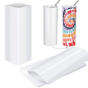 5x10 Inch Sublimation Shrink Wrap Sleeves, White Sublimation Shrink Wrap for Tumblers, Mugs, Cups and More, 60 Pcs Sublimation Shrink Film