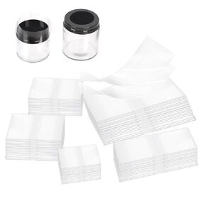 1250Pcs Clear PVC Perforated Heat Shrink Wrap 5 Sizes Heat Shrink Seal Band Kit for Jars Bottles, 250 Pieces of Each Size
