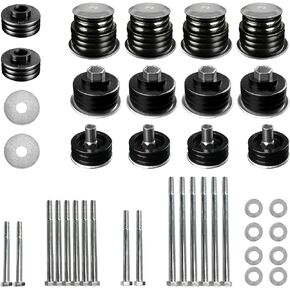 KF04060BK Body Cab Bushing Kits for 1999-2007 Ford F250 F350 Super Duty Polyurethane Body Mount & Steel Sleeves & Hardware 2WD 4WD