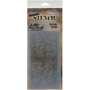 Stampers Anonymous Tim Holtz Layered Stencil, 4.125 by 8.5-Inch, Dot Fade (THS-006)