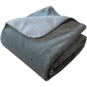 Waterproof Pet Dog Blankets, Pattern Printing Super Soft Warm Fluffy Facecloth Sofa Car Bed Protector, Urine Proof Washable Outdoor Pet Blanket for Puppy Large Dogs & Cats(Grey&White 40 * 30)