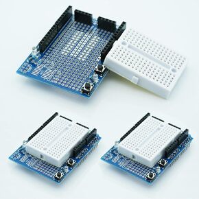 3Pcs UNO R3 Proto Shield Prototype Expansion Board with SYB-170 Mini Breadboard Based