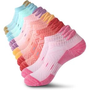 Ankle Socks for Women 6 Pairs Athletic Cushioned Running Low Cut Socks Womens