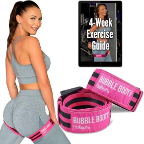 Blood Flow Restriction Bands for Women Glutes with 4-Week Booty Bands Exercise Guide, Bfr Booty Occlusion Bands for Women, Booty Bands Legs and Butt, Blood Restriction Workout Bands for Squats
