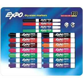 EXPO Low Odor Dry Erase Markers, 18 Count in Kuwait