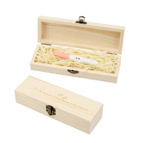 Pregnancy Test Keepsake Box, Surprise Wooden Pregnancy Announcement Gifts Box for Dad Grandparents Husband, Wood Reveal Souvenir Collection Box with Raffia Ribbon for Aunt Uncle Boyfriend