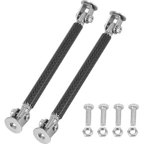 X AUTOHAUX 2pcs 100mm Universal Car Bumper Lip Protector Splitter Strut Tie Rods Adjustable Splitter Support Rods Carbon Fiber Pattern