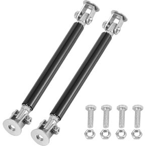 X AUTOHAUX 2pcs 100mm Universal Car Bumper Lip Protector Splitter Strut Tie Rods Adjustable Splitter Support Rods Carbon Fiber Pattern
