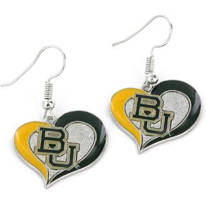 aminco NCAA unisex-adult Swirl Heart Earrings