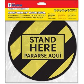 C.H. Hanson Stand Here 10" Floor Decal, 5 pk