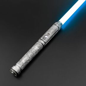 Heavy Dueling Pro Light Saber Smooth Swing Motion Control Metal Hilt 16 Sound Fonts Blaster Sword Halloween Party Cosplay Props(Premium RGB, 32inch Blade)