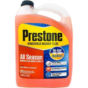 Prestone 3-in-1 All Season Year Round Windshield Washer Fluid 0 Degree (1 Gallon),Orange & Arcan 4-Piece Multi-Purpose Funnel Set, 2''-5'' (AT4F)
