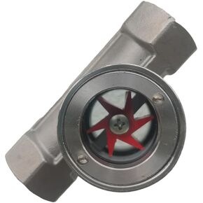 3/4"NPT Female 304 Stainless Window Sight Glass Flow Indicator With Impeller Pipe Medium flow observer