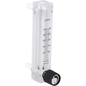 Acrylic &Plastic& Metal Gas LZQ-7 Flowmeter 3-30LPM with Control Valve for Air Flow 120x71.7x20mm