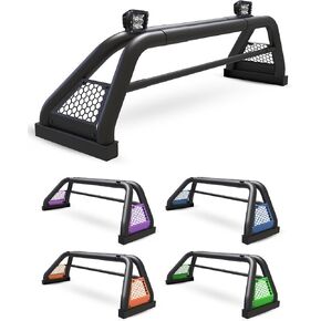 Wolfstorm Roll Bars for Universal Full Size Pickup Trucks, Chase Rack Sport Bar for Trucks Chevrolet S-10 Colorado/GMC Sonoma/Jeep Gladiator/Toyota Tacoma Tundra/Nissan/Ford Ranger/Honda
