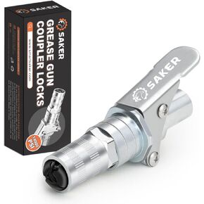 Saker Grease Gun Coupler-Upgrade to 14000 PSI,Duty Quick Release Grease Couplers,Compatible with All Grease Guns 1/8" NPT Fittings (1 PC)