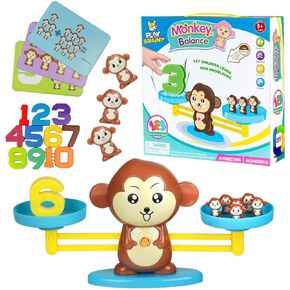 العب لعبة Brainy™ Balancing Monkey - لعبة الرياضيات الممتعة والتعليمية بمقياس القرد - لعبة عد الأرقام اللطيفة للفتيات والفتيان - لعبة تعليمية مثالية للأطفال الصغار