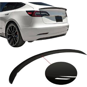 Kojem Rear Trunk Spoiler Wing Lip Compatible with 2017-2023 Tesla Model 3 Rear Tail Wing Trunk Lid (Carbon Fiber Style)