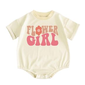 Groovy Flower Girl A Bridesmaid Proposal Flower Girl Tops for Toddler Little Girl Kids Wedding T-Shirt (3-4T, FLOWER GIRL-T Shirt)