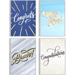 Hallmark Congratulations Cards Assortment, Bravo (Boxed Set of 12 Cards with Envelopes) for Graduation, Promotion, Wedding, All Occasion