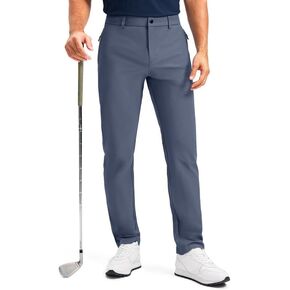 Men's Golf Pants - 30"/32"/34" Slim Fit Stretch Lightweight Dress Pants for Men with Zipper Pockets Casual Work