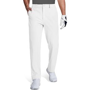 MAGCOMSEN Mens Golf Pants Stretch Dress Pants Quick Dry Water Resistant Lightweight Flat Front Work Pants Moisture Wicking