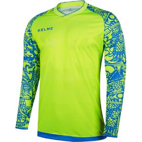 KELME أطفال حارس المرمى لكرة القدم جيرسي مبطن حارس المرمى لكرة القدم حارس المرمى جيرسي طويلة الأكمام حارس المرمى قميص التدريب زي كرة القدم