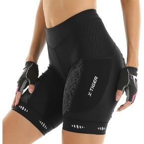 X-TIGER المرأة شورت الدراجة 5D وسادة الوسائد ركوب الدراجات الطريق ركوب الدراجات UPF 50 + جيوب دراجة السراويل الإناث in Kuwait