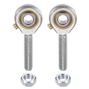 uxcell 2pcs POS12 M12 Male Rod End Bearing M12x1.75 Right Hand Thread, Self-Lubricating Joint Rod Ends, Includes Jam Nut