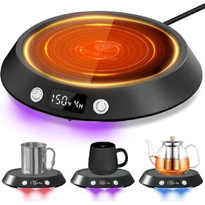 سخان قهوة كهربائي - سخان قهوة كهربائي بقدرة 55 وات للمكتب، 3 إعدادات لدرجة الحرارة و2-9 مؤقت لتدفئة الأكواب الذكية للمكتب، لوحة تسخين الشموع مع أضواء LED، سخان حليب الشاي والمشروبات للمنزل والمكتب in Kuwait