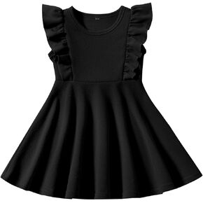 Toddler Dress Summer Baby Girls Dresses Sleeveless Ruffle Dresses for Girls Casual Birthday Party Beach Kids Sundress