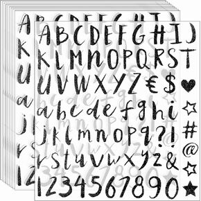 Glitter Letter Stickers 810 Pieces 10 Sheets Alphabet Number Stickers,Self Adhesive Letters for Scrapbooking,Mailbox,Kitchen,Graduation Cap,Signs,Home,Business,Craft,Office(Gold, 1Inch)