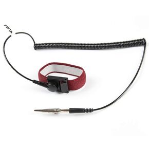 Anti Static ESD Wrist Strap Antistatic Bracelet with 8 Feet Grounding Wire - Static-Release Wristband with Clip - Wine Red - 1 Pc