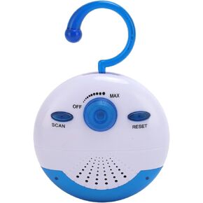 Mini Shower Radio, AM FM Radio Waterproof, Portable Battery Powered Radio with Hook, Built in Speaker, for Bathroom Shower