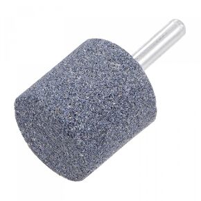 uxcell 15 Pcs Abrasive Mounted Stone 1/4" Shank 1" Dia Cylindrical Corundum Grinding and Polishing Head for Engraving Rotary Tool