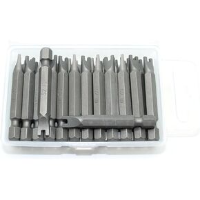 TMAX 25 pc #2 Square Robertson 2 Inch Screwdriver Insert Bits, Durable S2 Steel, with Heavy Duty Storage Container