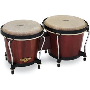Latin Percussion Cosmic Percussion 6 7-inch Traditional Set-Dark Wood Bongos (CP221-DW)