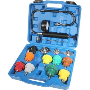 Radiator Pressure Tester Kit,Coolant Pressure Tester Radiator Pressure Leakage Tester Tool,Car Accessories Automotive Cooling System Water Tank Leak Test Detector Set for Car Motorcycle Truck