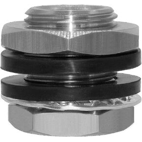 Beduan Stainless 1/4" NPT Female Bulkhead Coupler Thru-bulk Pipe Fitting (Full Female Thread)