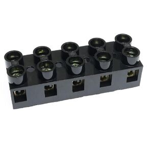 500V 60A 4 Position Double Row Screw Terminal Block Dual Row Electrical Barrier Terminal Strip Block, Black