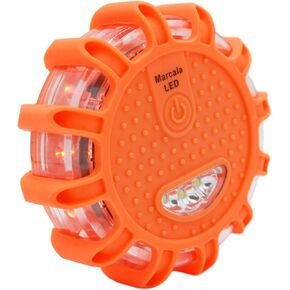 4-Pack Rechargeable LED Emergency Road Flares | Large 1200mah Battery for Longer Run Time | Red Diode Road Emergency Light for High Visibility | Rechargeable LED Flares w/Included USB-C Cable