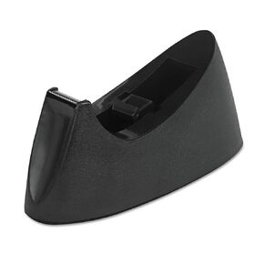 Universal UNV15001 1 in. Core Weighted Nonskid Base Desktop Tape Dispenser - Black