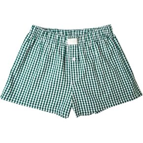 Women Pajamas Shorts Y2k Plaid Elastic Waist Boxer Pj Bottoms Casual Lounge Sleep Shorts
