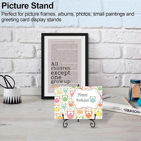 6 Pack Plate Stands For Display, Plate Holder 4 Inch , Picture Frame Stand of Metal, Frame Holder Stand and Artworks, Small Easel Stand for Book, Tabletop Art, Picture, Photo and Platter in Saudi Arabia