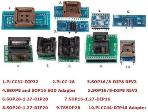 مبرمج USB، مبرمج TL866II Plus USB EEPROM Flash BIOS دوائر منطقية قابلة للبرمجة 8051 AVR MCU GAL PIC مع 10 محولات تحدد نظام التشغيل تلقائيًا in Saudi Arabia