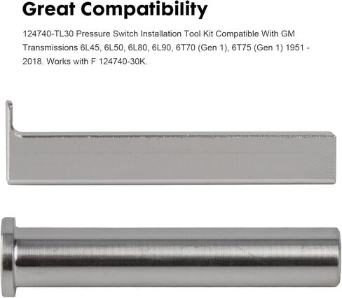 مجموعة أدوات تركيب مفتاح الضغط 124740-TL30، تعمل مع F/124740-30K متوافقة مع ناقل الحركة GM 6L45 6L50 6L80 6L90 6T70 (الجيل 1) 6T75 (الجيل 1) in Kuwait