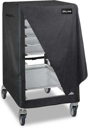 غطاء حامل صينية الخبز، غطاء رف كعكة مقاوم للماء والغبار 600D، مناسب لرف الخبز التجاري - 10 ورقات، عرض 23 بوصة × عمق 26 بوصة × ارتفاع 34 بوصة، أسود in Kuwait