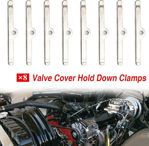 Valve Cover T-Bar Set of W/Chrome Valve Spreaders Set of 8 Silver in Saudi Arabia